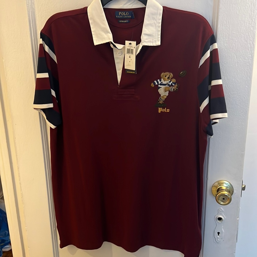 Polo Rugby bear polo collared shirt sz XL